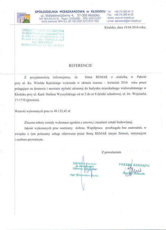 skan dokumentu polecającego naszą firmę 49